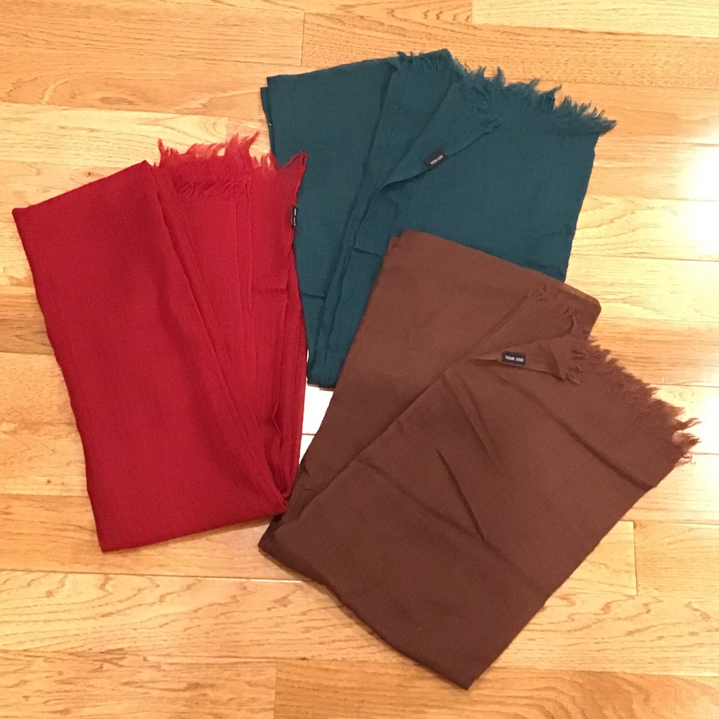 3 100 Wool Scarves Shawls New